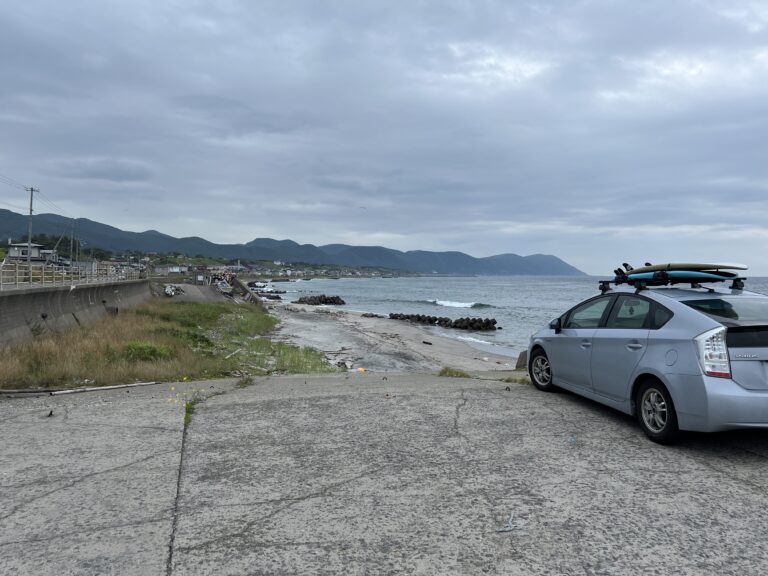 日本一周サーフトリップ3日目｜フラットの朝  函館の海を巡り、夜は日本海へ